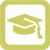 Пиктограмма: квадратная академическая шапочка выпускника